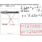 Solve System Of Equations Graphically Calculator