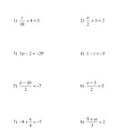 Solving 2 Step Equations Worksheet Tes