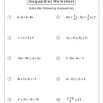 Solving Equations And Inequalities Worksheets