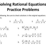 Solving Rational Equations Practice Algebra 2