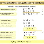 Solving Simultaneous Equations By Substitution Tes