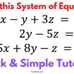 Solving Systems Of Equations 3 Variables