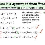 Solving Systems Of Equations 3 Variables