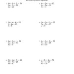 Solving Systems Of Equations Using Any Method Worksheet Answers Math Aids