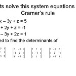 Solving Systems Of Two Equations W Cramer S Rule Answers