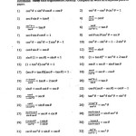 Solving Trig Equations Practice Worksheet Precalculus Answers