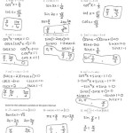 Solving Trig Equations Practice Worksheet Precalculus Answers