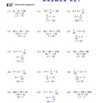 Solving Two Step Equations Practice 1 Answers