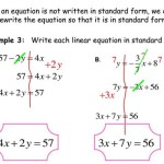 Standard Form Of A Linear Equation Kuta