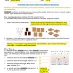 Student Exploration Balancing Chemical Equations Gizmo Answers