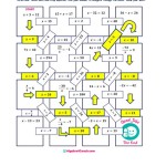 Two Step Equations Maze Worksheet Answer Key