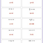 Two Step Equations Practice Answers