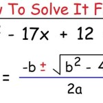When Can You Use The Quadratic Formula To Solve A Cubic Equation