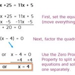 When Solving A Quadratic Equation By Factoring What Property Is Used