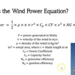 Wind Power Equation Derivation