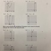 9 2 Skills Practice Solving Quadratic Equations By Graphing Answers
