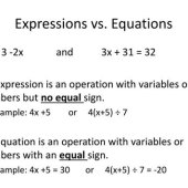 Difference Between Expression And Equation