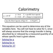 Equation For Calorimetry