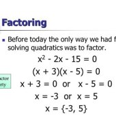 How Can You Solve Quadratic Equations By Factoring