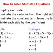 How Do You Solve Multi Step Equations
