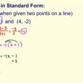 How Do You Write An Equation In Standard Form Given Two Points