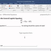How To Put Number Next Equation In Word