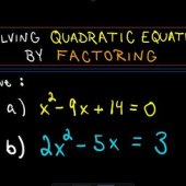 How To Solve Quadratic Equations By Factoring Method