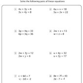 Linear Equations In Two Variables Worksheet With Solutions