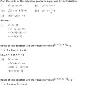 Maths Ncert Solutions Quadratic Equation