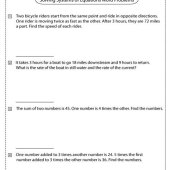 Problem Solving Using Equations Worksheet Page 21