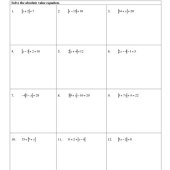 Solving Absolute Value Equations Worksheet Answers