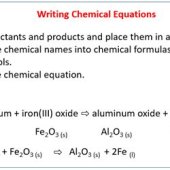 Write A Word Equation For Each Chemical Reaction